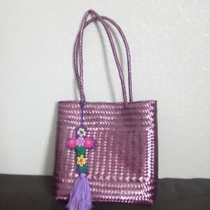 Purple Woven Tote Bag ( Bag B )
